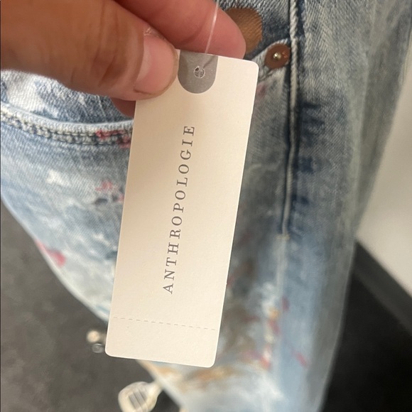 Anthropologie Artistic Blue Straight Leg Jeans - Picture 3 of 10